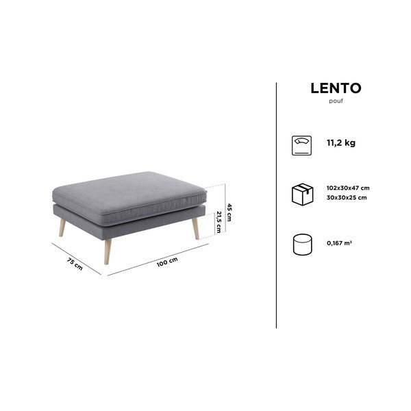 Lento szürke lábtartó - Kooko Home-image-4