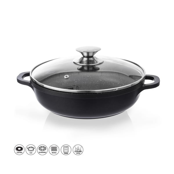 Grande tapadásmentes, alumínium fazék üvegfedővel, ⌀ 28 cm - Orion-image-2