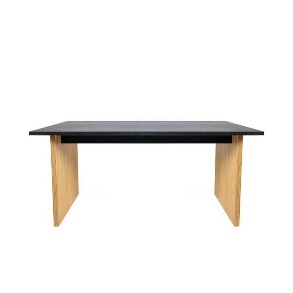 Étkezőasztal tölgyfa dekoros asztallappal 90x160 cm Stripe – Woodman-image-2