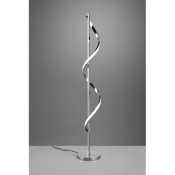 Fényes ezüstszínű LED szabályozható állólámpa (magasság 120 cm) Isabel – Reality-image-2