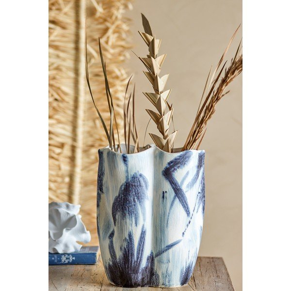 Fekete-fehér agyagkerámia váza (magasság 37 cm) Elira – Bloomingville-image-1