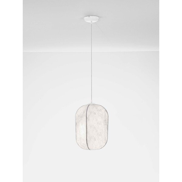 Fehér fém függőlámpa textil búrával ø 30 cm Pierida – Nova Luce-image-2