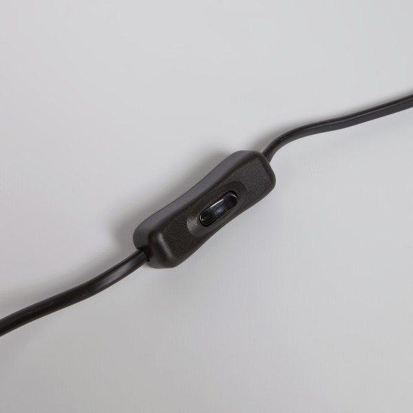 Fehér-fekete asztali lámpa üveg búrával (magasság 22 cm) Seina – Kave Home-image-4