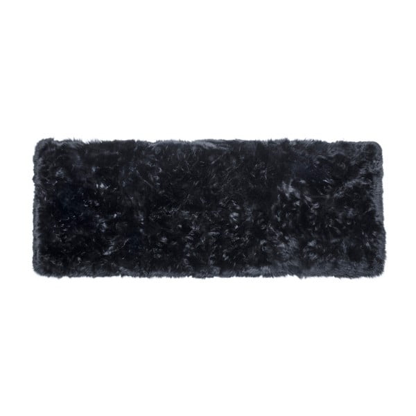 Zealand Long fekete bárányszőrme szőnyeg, 190 x 70 cm - Royal Dream