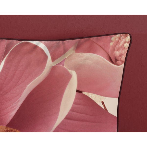 Rózsaszín-bézs egyszemélyes-hosszabbított pamut-szatén ágyneműhuzat 140x220 cm Chaja – Descanso-image-3