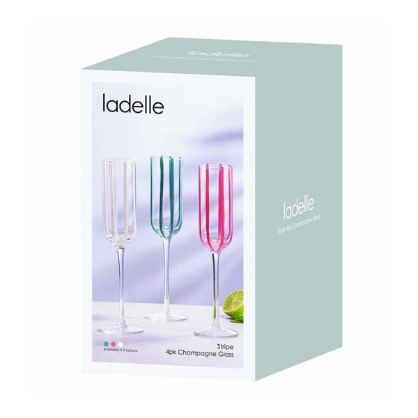 Pezsgőspohár szett 4 db-os 180 ml Stripe – Ladelle-image-3