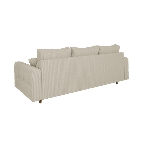 Bézs kordbársony kanapé 210 cm Ariella – Ropez-image-2