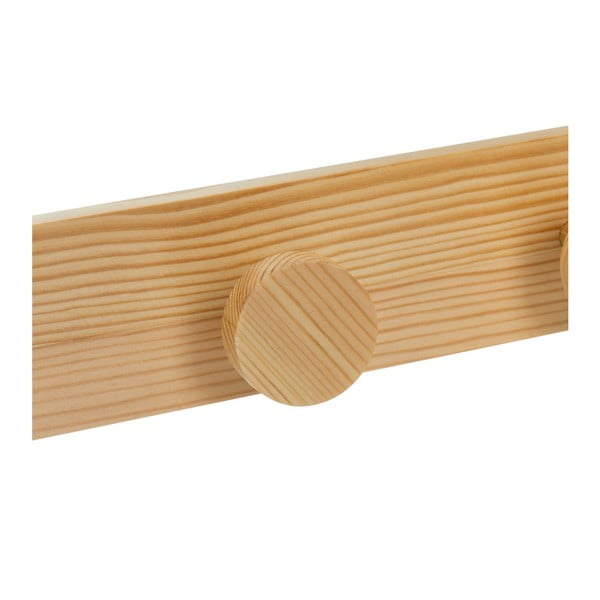 Natúr színű borovi fenyő fali fogas 40 cm Anillos – Casa Selección-image-2