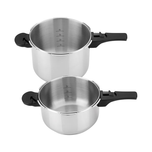 Indukciós tűzhelyhez alkalmas kukta típusú rozsdamentes acél edénykészlet 2 db-os fedővel Bio Exclusive+ – Tescoma-image-1