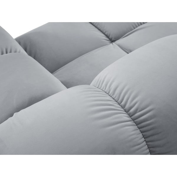 Világoskék bársony kanapé 282 cm Bellis – Micadoni Home-image-1