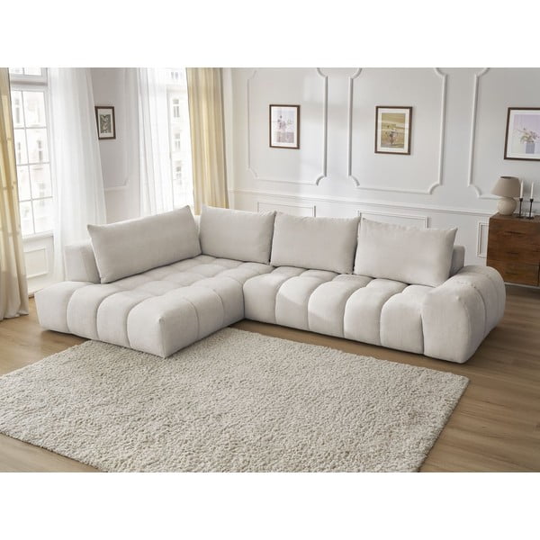 Bézs sarokkanapé (bal oldali) Everest – Bobochic Paris-image-4