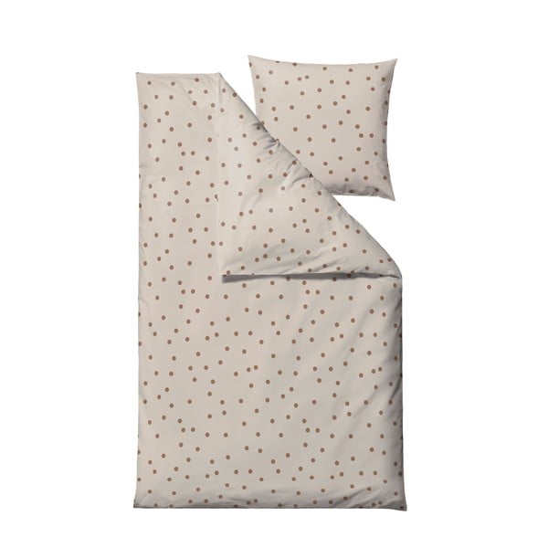 Barna egyszemélyes pamut-szatén ágyneműhuzat 140x200 cm Solaris – Södahl