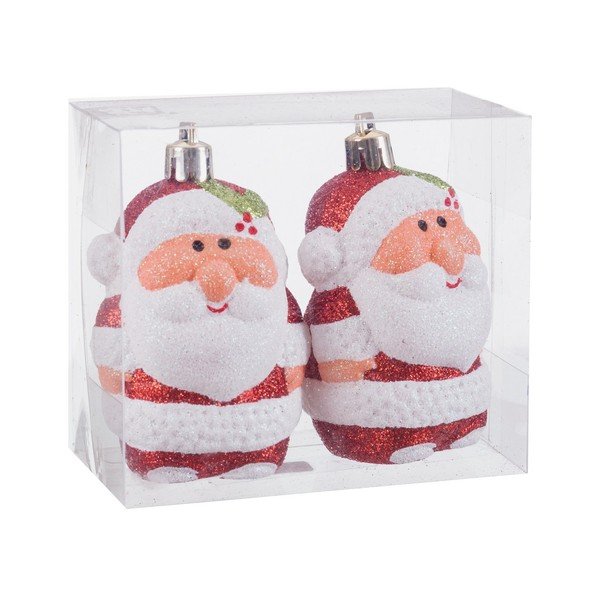 Karácsonyfadísz készlet 2 db-os ø 5 cm Santa Claus – Casa Selección