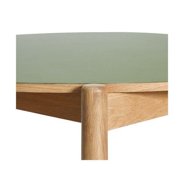 Tölgyfa kerek étkezőasztal ø 115 cm Oblique – Hübsch-image-3