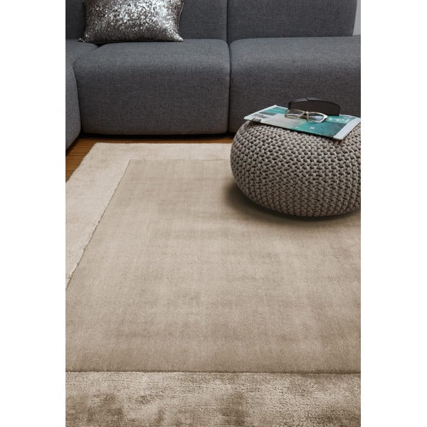 Világosbarna kézi szövésű gyapjú keverék szőnyeg 160x230 cm Ascot – Asiatic Carpets-image-1