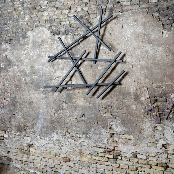 Fekete fém fali fogas 79 cm Matches – Spinder Design-image-4