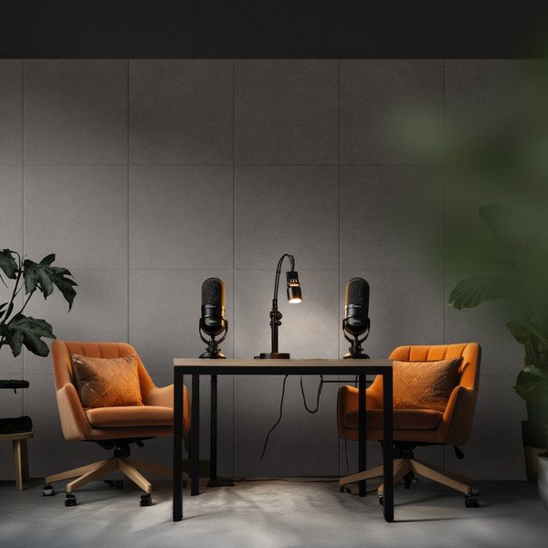Textil akusztikus panel szett 2 db-os 60x60 cm Concrete II – Styler-image-2