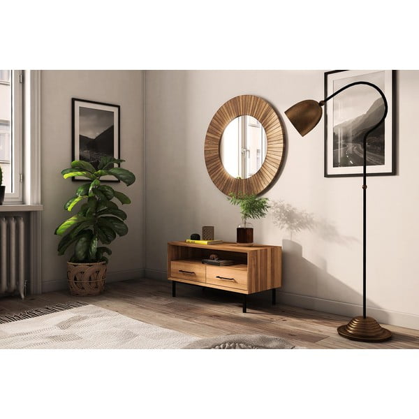 Natúr színű tölgyfa TV-állvány 90x50 cm Abies – The Beds-image-4