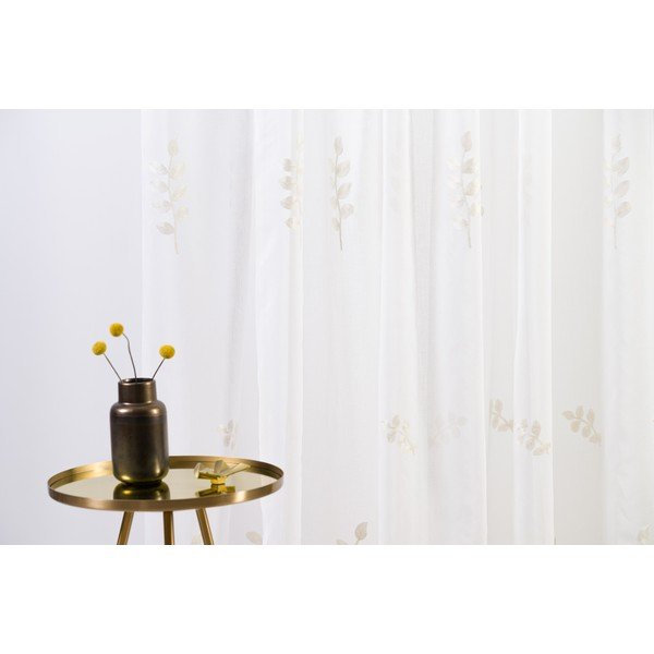 Krémszínű fényáteresztő függöny 140x245 cm Melissa – Mendola Fabrics-image-1