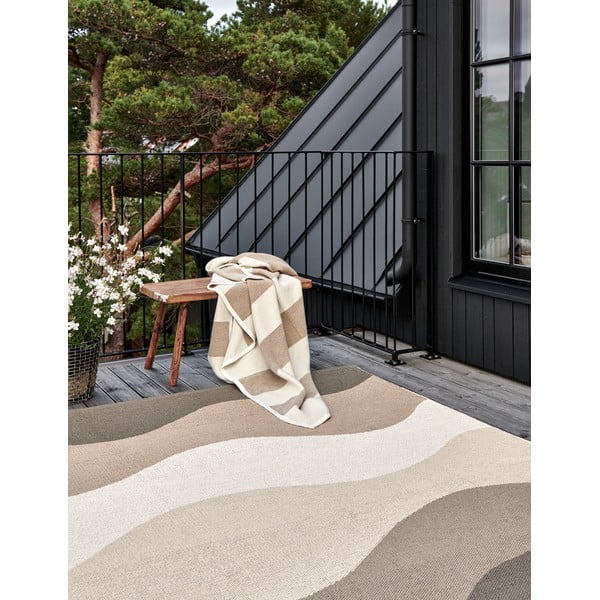 Barna-bézs kültéri-beltéri szőnyeg 70x100 cm Urvi Earth – Pappelina-image-1