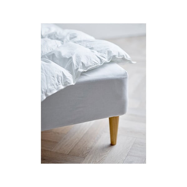 Fehér gumis bio pamut lepedő 90x200 cm Calm – Södahl-image-2