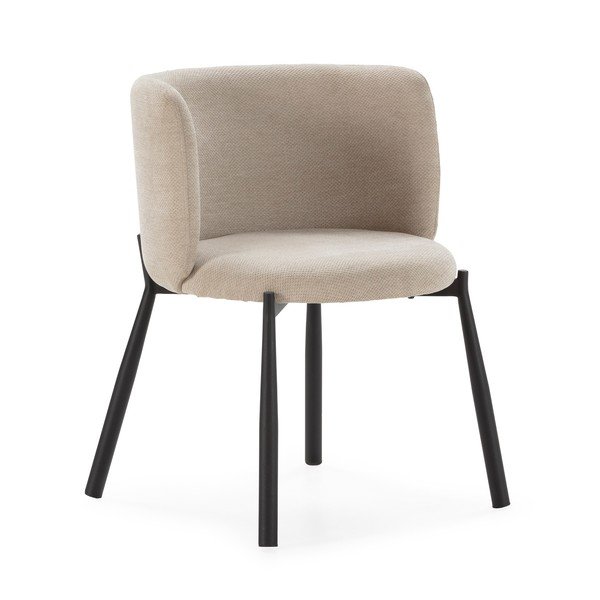 Bézs kárpitozott étkezőfotel szett 2 db-os Ginny – MOME