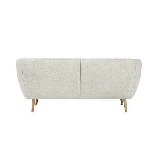 Sicile krémszín 3 személyes kanapé világos lábakkal - Mazzini Sofas-image-4