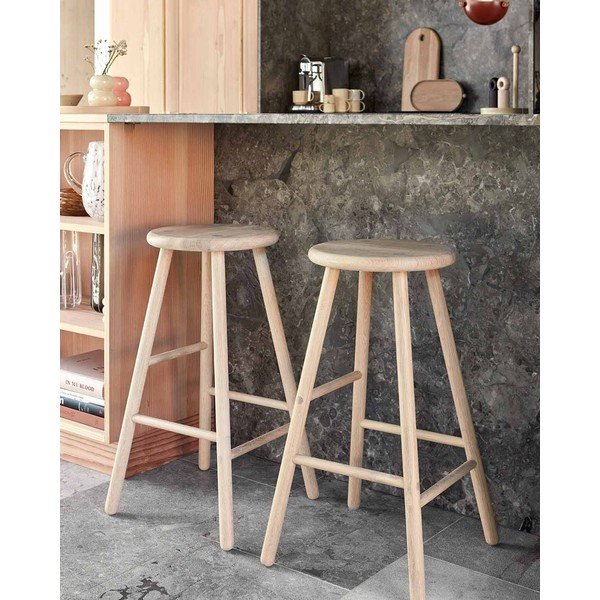 Világos natúr színű tölgyfa bárszék (ülésmagasság 65 cm) Moto – OYOY Living Design-image-1