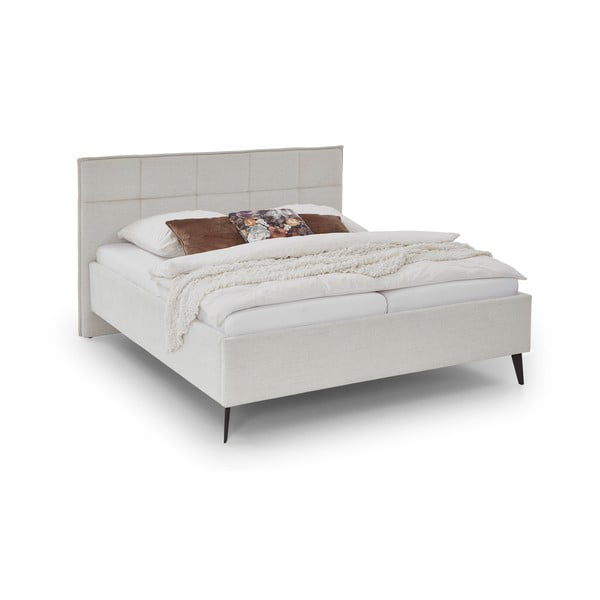 Bézs kárpitozott franciaágy ágyrács nélkül 160x200 cm Paulo – Meise Möbel-image-4