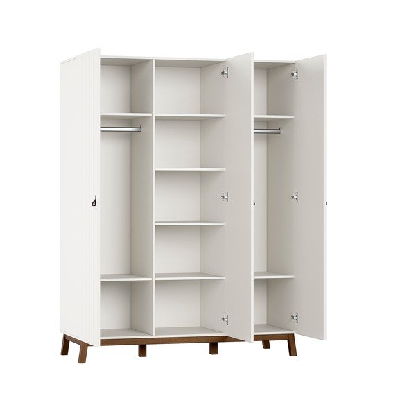 Bézs gyerek ruhásszekrény 149x196x58 cm Sezane – Vipack-image-2