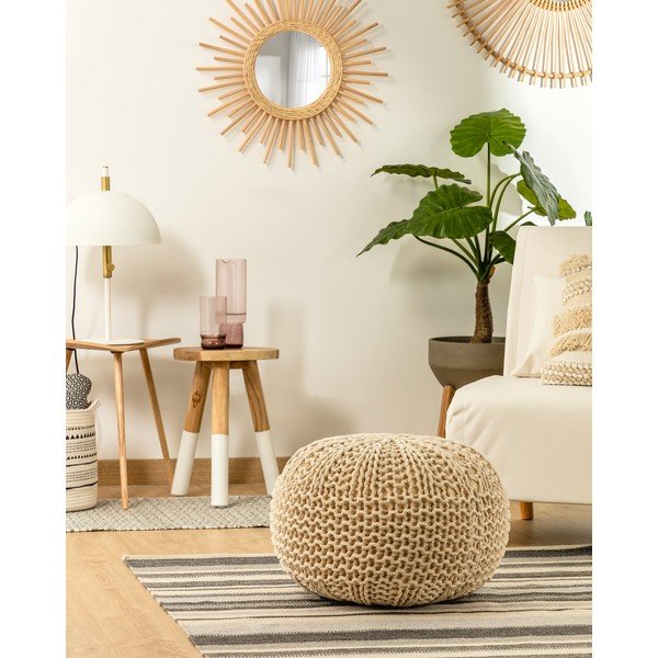 Shore világos puff - Kave Home-image-3