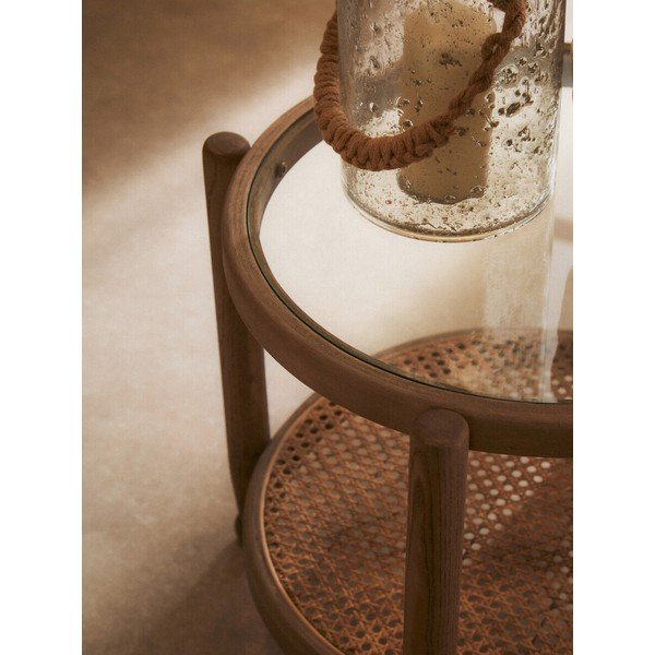 Kerek tárolóasztal üveg asztallappal ø 57 cm Cebu – Premier Housewares-image-2