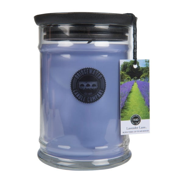 Lavender levendula illatú gyertya üveg tartóban, égési idő 140-160 óra - Creative Tops