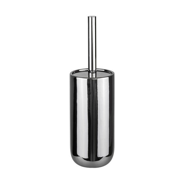 Ezüstszínű kerámia WC-kefe Lotus – Mette Ditmer Denmark