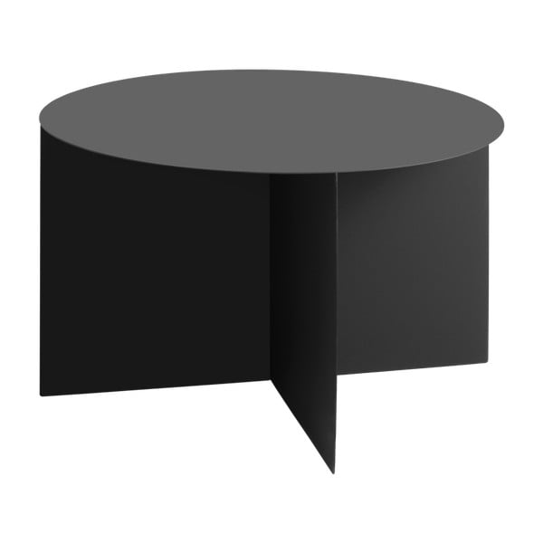 Oli fekete dohányzóasztal, ⌀ 70 cm - Custom Form