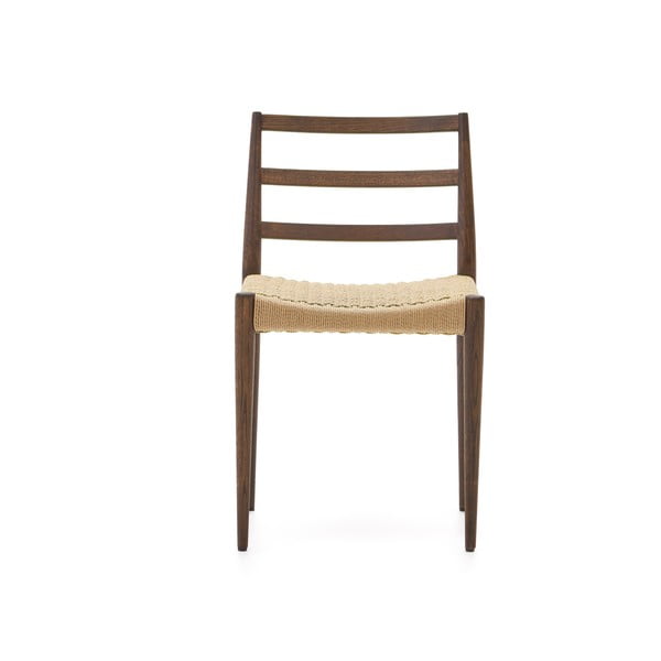 Barna-natúr színű tölgyfa étkezőszék szett 2 db-os Analy – Kave Home-image-4