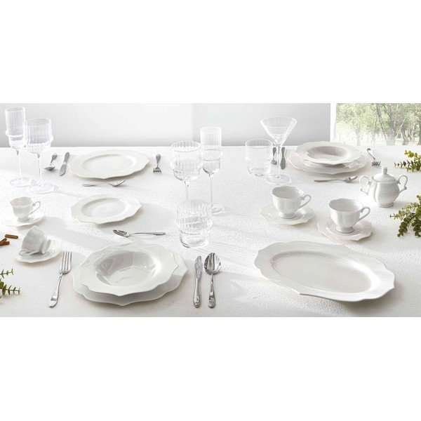 New bone china hatszemélyes étkészlet 18 db-os Queen – Brandani-image-1