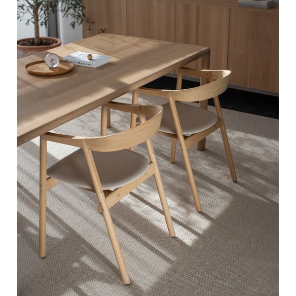 Muna étkezőszék tömör tölgyből, szürke ülőrésszel - Gazzda-image-1