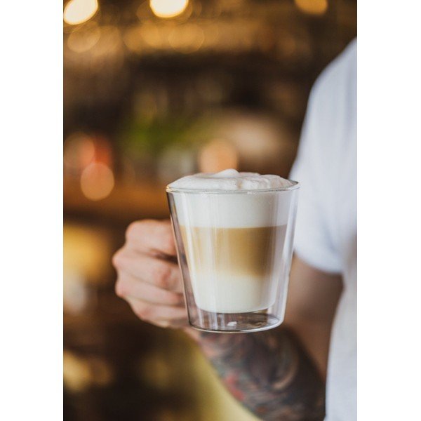 Üveg bögre szett 2 db-os cappucinóhoz-duplafalú 350 ml – Vialli Design-image-1