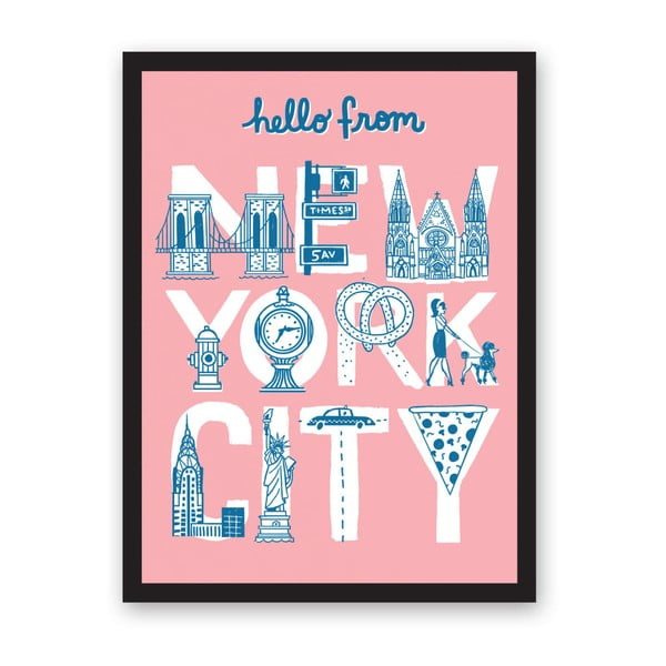 Hello From New York City poszter, 29,7 x 42 cm - Ohh Deer