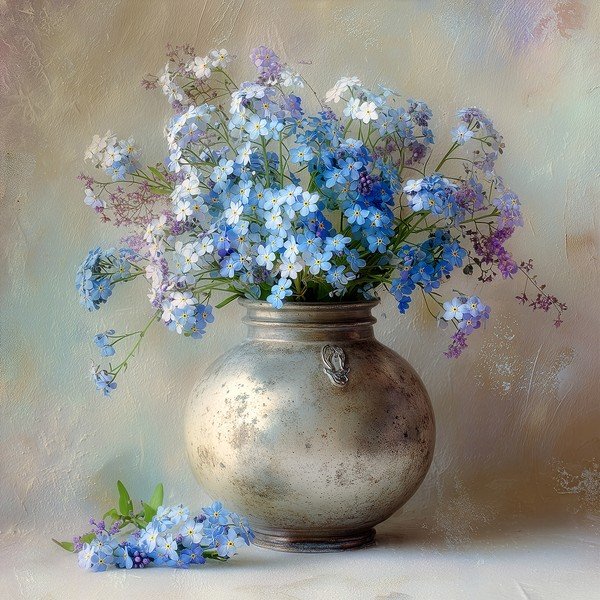 Nyomtatott vászon kép 32x32 cm Forget-me-not – Styler