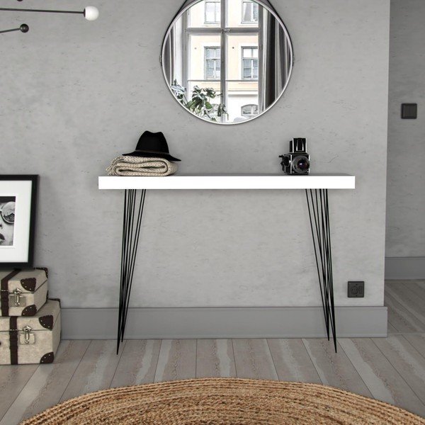 Dallas fehér fa asztalka, 110 x 25 cm - Versa-image-2