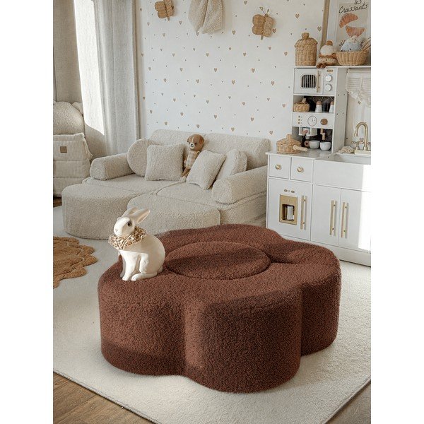 Barna buklé habszivacs játszótér 3 db-os magasság 27 cm 88x90 cm – Meowbaby-image-3