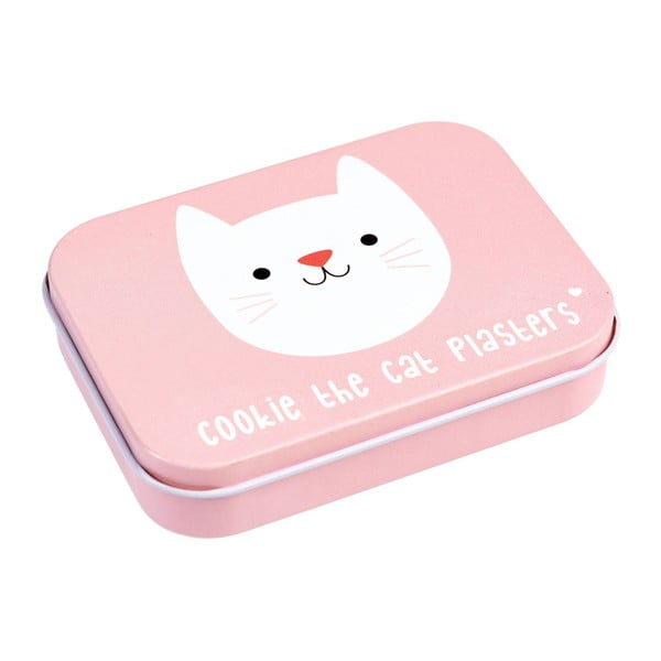Cookie The Cat rózsaszín ragtapasztartó doboz - Rex London