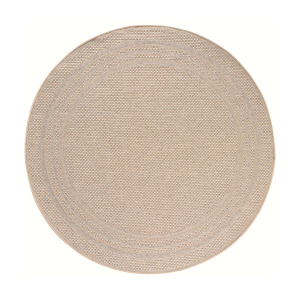 Bézs kerek kültéri-beltéri szőnyeg ø 80 cm Desert 1304 – Ayyildiz Carpets