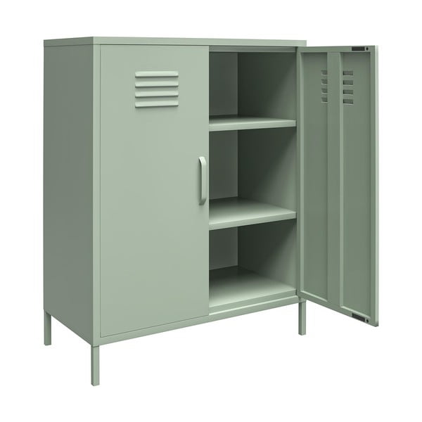 Zöld fém szekrény 40x102x80 cm Mission District – Støraa-image-3