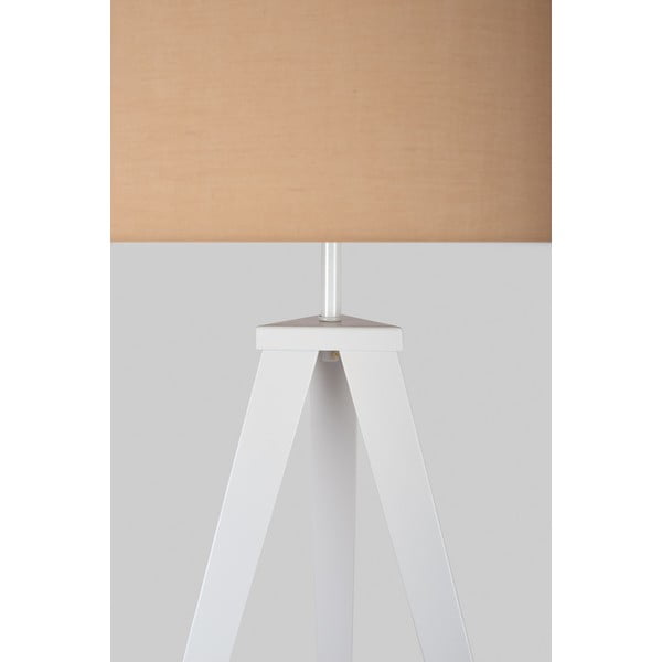 Kiki állólámpa fehér fém lábakkal és bézs lámpaernyővel - Bonami Essentials-image-2