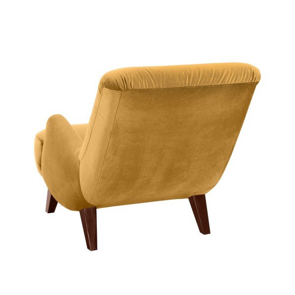 Brandford Suede sárga fotel barna lábakkal - Max Winzer-image-2