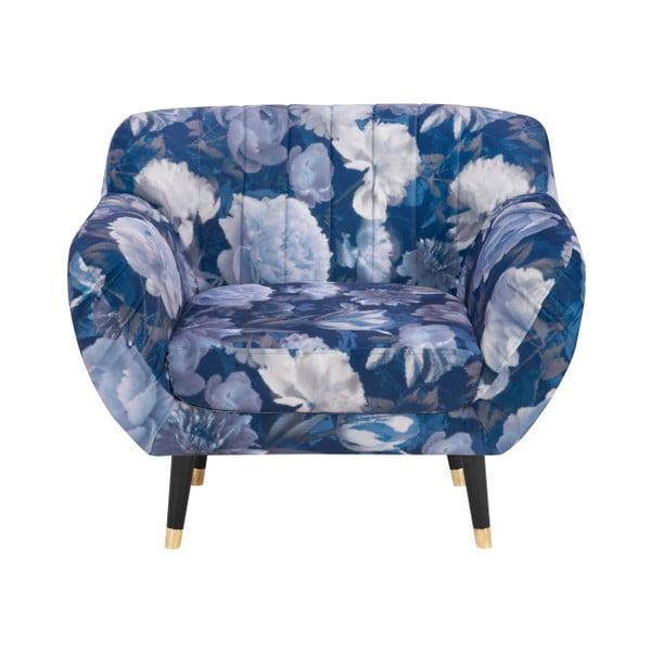 Benito Floral kék fotel - Mazzini Sofas