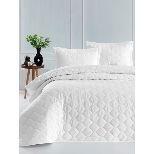 Fresh fehér ágytakaró 2 db ranforce pamut párnahuzattal, 225 x 240 cm - Mijolnir